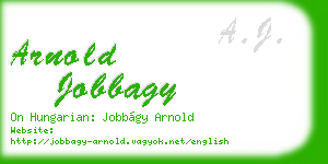 arnold jobbagy business card