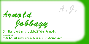 arnold jobbagy business card